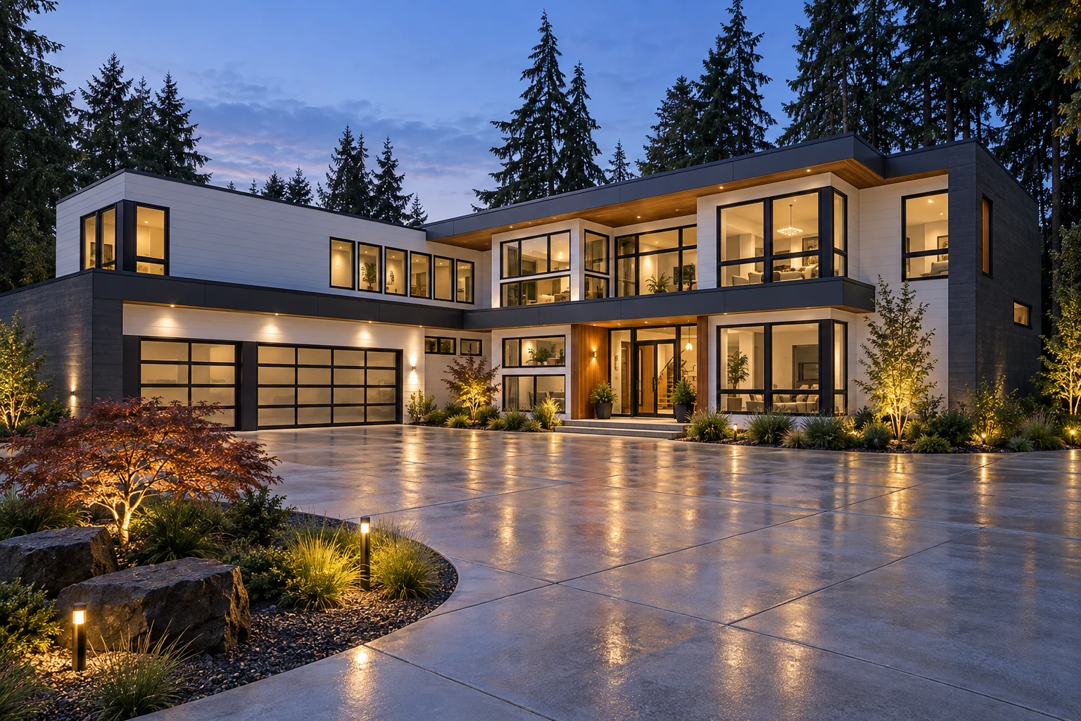 2019 Medina residence at dusk