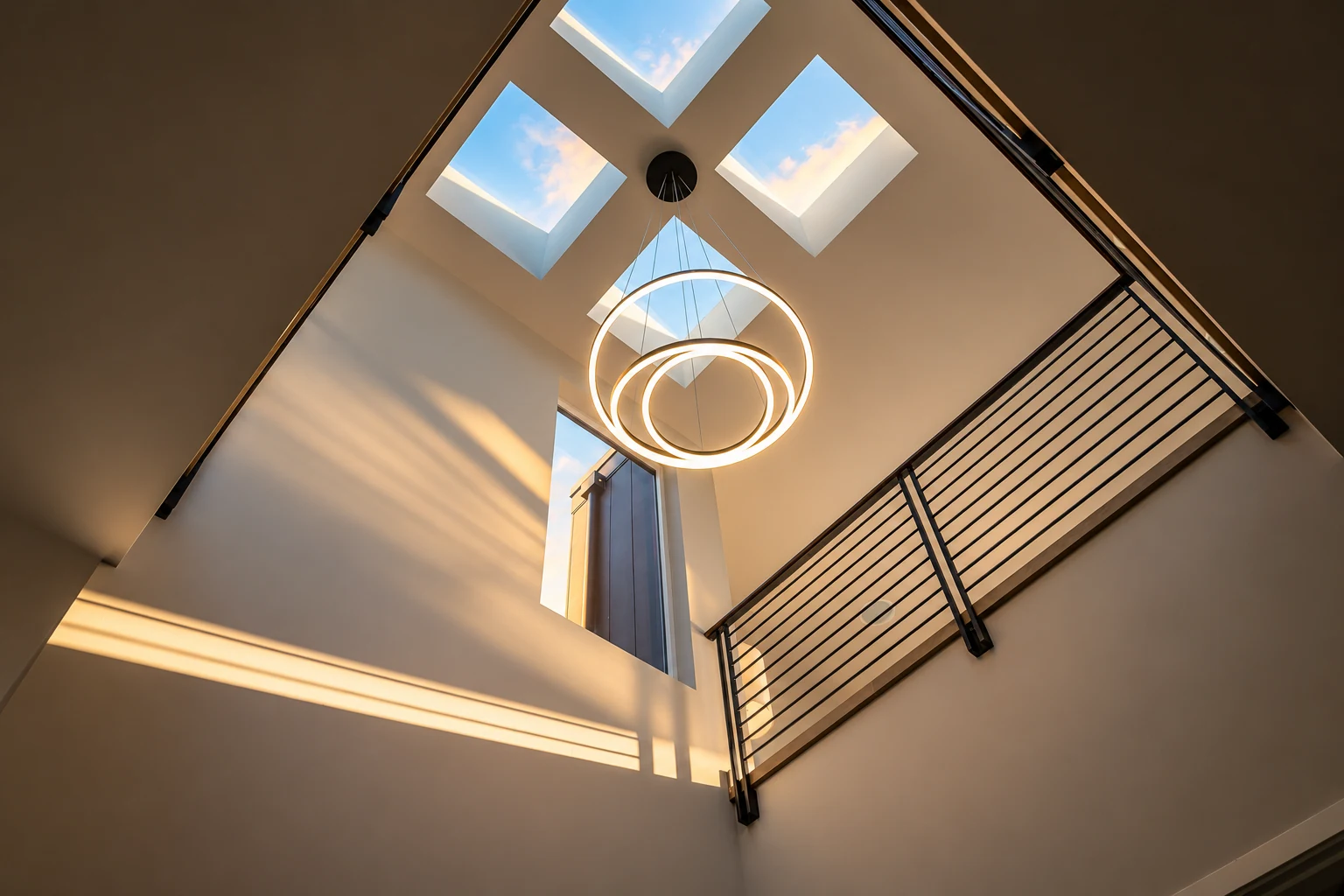 Skylit atrium and ring lighting visualization